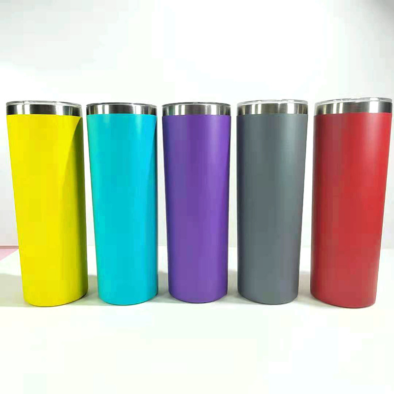 double wall vacuum insulated 20oz total straight skinny tumbler mug stainless steel dengan le (1)