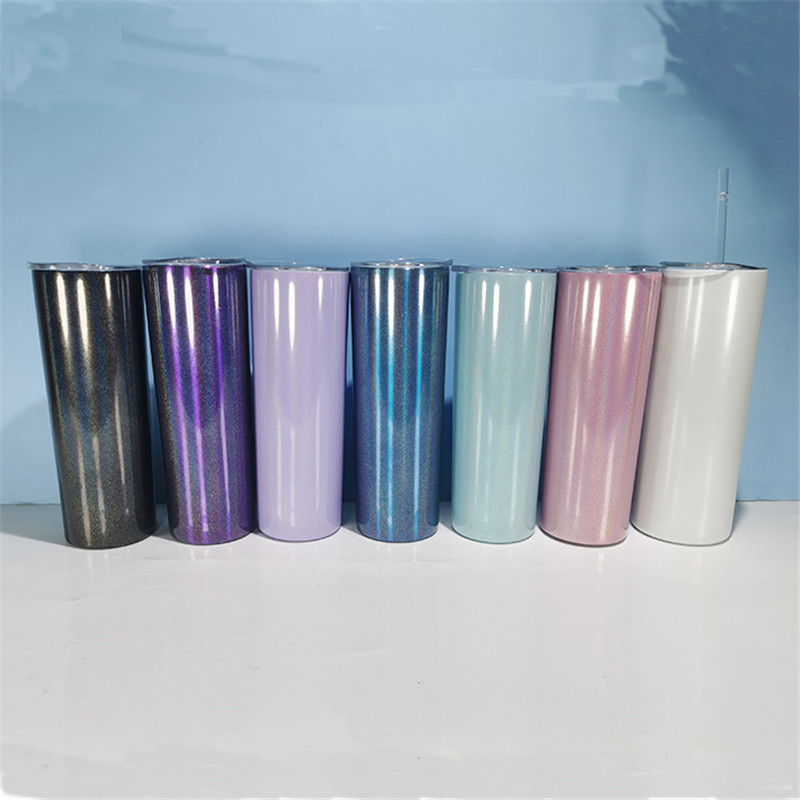 Sublimation Blanks DOuble Wall Vacuum Gliter series tumbler cupbottle (12)