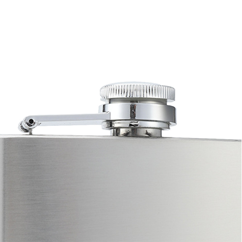 7oz Stainless steel portable hip flask ເຫຼົ້າແວງສີ່ຫລ່ຽມທີ່ມີຝາປິດສະແຕນເລດ (2)