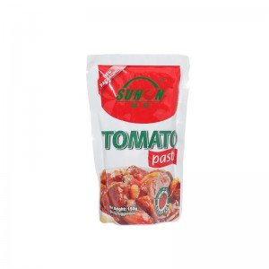 Tomaattipyree tai -kastike seisovissa pusseissa (doypack)