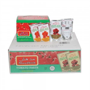 Tomatpasta eller sauce i stående poser (doypack)
