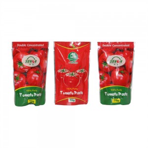 Pâte ou sauce tomate en sachets debout (doypack)