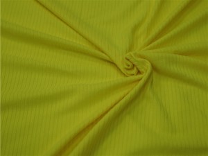 Egyedi kiváló minőségű DTY Poly Knit Fabric borda Fa...