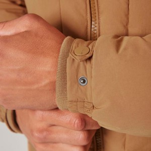 Pánská Outdoor Light Nylon Brown Zimní Teplá bavlněná bunda s kapucí s kapucí Velkoobchod Custom Logo