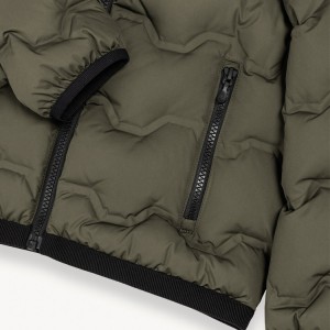 Nhãn hiệu áo khoác chần bông 100% nylon dành cho trẻ em mùa đông tùy chỉnh chất lượng cao