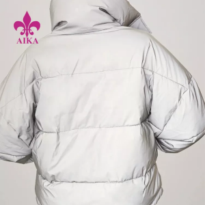 Jaqueta fofa de algodão acolchoada personalizada de alta qualidade para mulheres