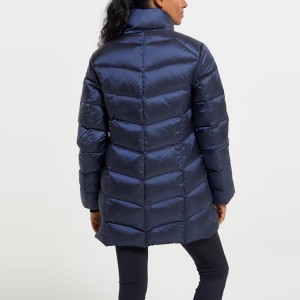 High Quality Custom Jacket Nylon long Duck puffer coat womens