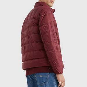 Polyester Classic ပေါ့ပေါ့ပါးပါး Solid Down Jacket Coat သည် အမျိုးသားများအတွက် စိတ်ကြိုက်ဖြစ်သည်။