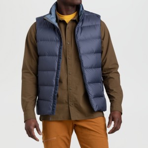 I-High Quliaty Men's Lightweight Down Vest Jacket Custom Ilogo ye-Wholesale