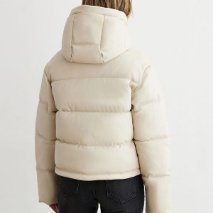 Kualitas Tinggi Puffer Cotton Padded Short Down Jacket Coat For Women Custom