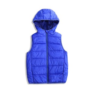 注文の子供のライト ダウン ジャケットのベストの冬の子供のガチョウの袖なしのダウン ベスト