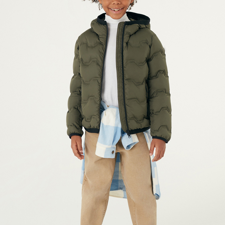 Ibinigay ng pabrika ang Down Ski Jacket Mens - Custom High Quality 100% Nylon Winter Kids Quilted Down Jacket Brand – AIKA