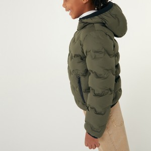 Custom High Quality 100% Nylon Winter Kids Quilted Down Jacket Brand