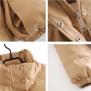 Jachetă cu bumbac scurtă de înaltă calitate, personalizată, din bumbac, căptușită, puf pentru femei