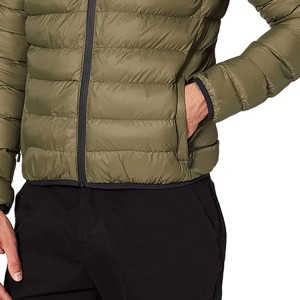 Custom Men's Winter Classic Puffy Cotton Padded Jacket With Zipper Pockets