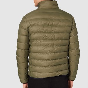 Po meri moška zimska klasična napihnjena bombažno podložena jakna z žepi na zadrgo