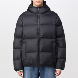 Blank Duck Down Jacket For Men Custom Puffer Coat With Hood Winter