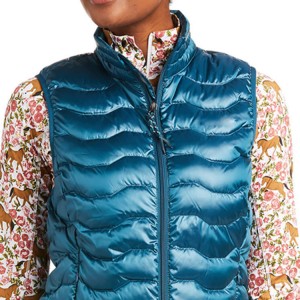 Custom Leightweight Women's Cotton Filled Down Vest Winter