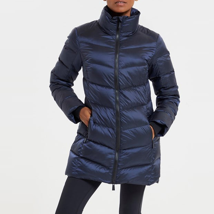 Palton puf lung impermeabil de înaltă calitate - Jachetă personalizată de înaltă calitate Palton puf lung din nailon pentru femei – AIKA