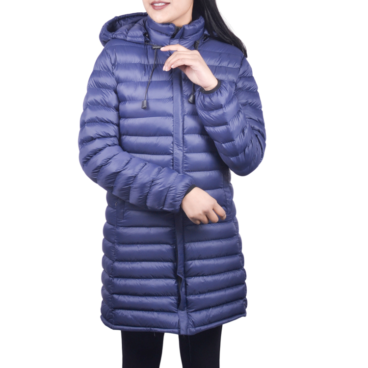 Kina Lav pris for Feathers Coming Out Of Down Jacket - Custom Engros Dame vindtæt lang dun quiltet jakke – producent og leverandør |AIKA