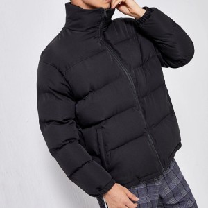 Jaquetas masculinas de algodão acolchoadas à prova d'água com logotipo personalizado preço de atacado