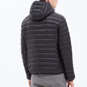 Xhaketë me kapuç për meshkuj, e lehtë dhe e lehtë, e mbushur me pambuk, kundër erës