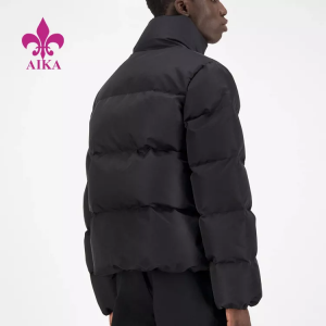 Men's Down Jacket Winter Stand-Up Collar Cotton Fillfed Thick Coat Custom