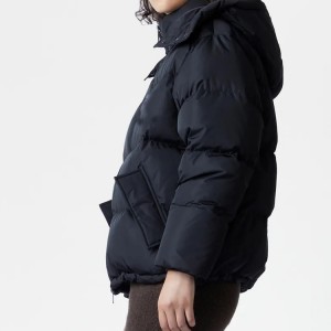 Puffer Down Jacket Para sa Babae Winter Down Coat With Hood Custom Wholesale