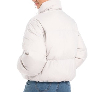 Фабрично персонализирано дамско късо пухкаво яке с пълнеж от памук, палто, зимно облекло