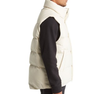 Chaleco relleno de algodón acolchado con botones de color sólido personalizado de invierno para hombres