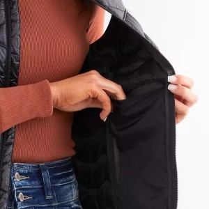 Висококачествена пухена жилетка с голям джоб за жени, лека по поръчка