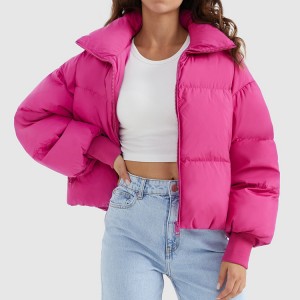 Short Puffer Down Jacket Custom Winter Women's Oversized Down Coat