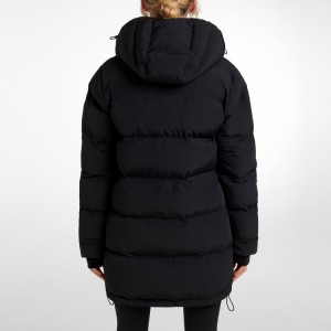 Chaqueta acolchada para mujer con capucha, abrigo largo personalizado, cálido para invierno
