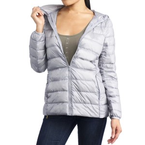 Custom nga Ultra Light Waterproof Packable Hood Quilted Down Jacket Womens