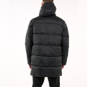 Custom Warmest Mens Long Down Puffer Jacket With Hood