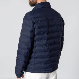 Men's Light Quilted Down Jacket Classic Stand Up Collar Down Coat