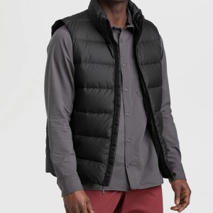 Custom Down Vest For Men Simukai Collar Lightweight Quilted Coat