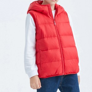 Fete Băieți Vestă pufă Jachetă cu glugă Iarnă caldă fără mâneci Jachetă pentru copii personalizată