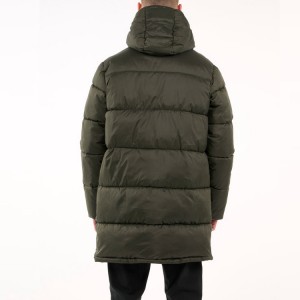 Custom Warmest Mens Long Down Puffer Jacket ak Hood