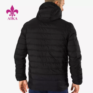 Factory Custom Men Lightweight Quilted Down Jackets nga adunay hooded