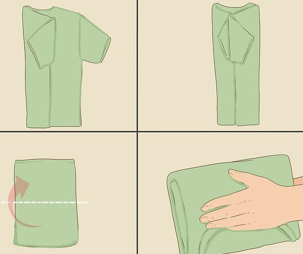 Wie man Kleidung faltet