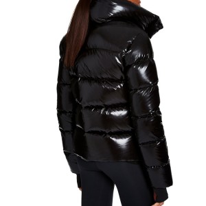 Γυναικείο γυαλιστερό Puffer Down Jacket Χειμερινό παλτό Factory Custom