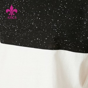 Tričko nového stylu 2021 – Letní oblečení na cvičení Proti žmolkování Barevné prázdné Bronzující Tričko OEM Stříkaný potisk pro muže – AIKA