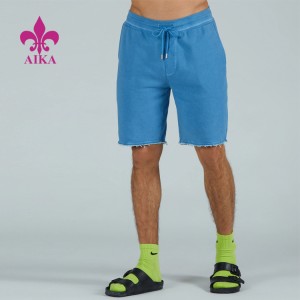 Preț de fabrică OEM îmbrăcăminte sport cu ridicata 100 de bumbac, cu șnur, pantaloni scurți personalizat pentru bărbați