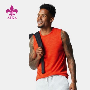 Mens Custom Sport Wear Gym Slim Fit Training Breathable Tank Tops Muscle Polyester Singlet Men