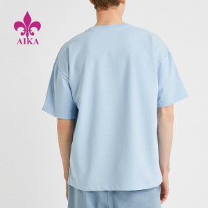 Abbigliamento estivo 2021 100 cotone tinta unita girocollo maglietta vuota stampa personalizzata per uomo