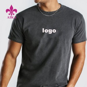 Горещи продавани мъжки тениски с частен етикет с къси ръкави, прекалено боядисани улични облекла, персонализирани празни памучни тениски