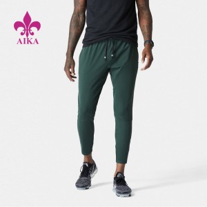 Factory Price Wholesale Lightweight Custom Logo Nylon Slim Fit Gym Jogger Pants For Men
