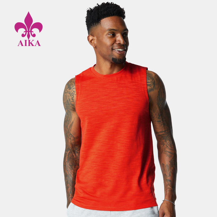 Αξιόπιστος προμηθευτής Trackpant - Custom Mens Sport Wear Gym Slim Fit Training Breathable Tank Tops Muscle Polyester Singlet Men – AIKA