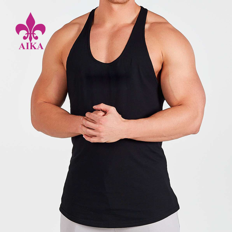 Polyester Spandex Quick Dry Mens Gym Tank Top Wear Compression Sports Clothing Mens Fitness Singlet